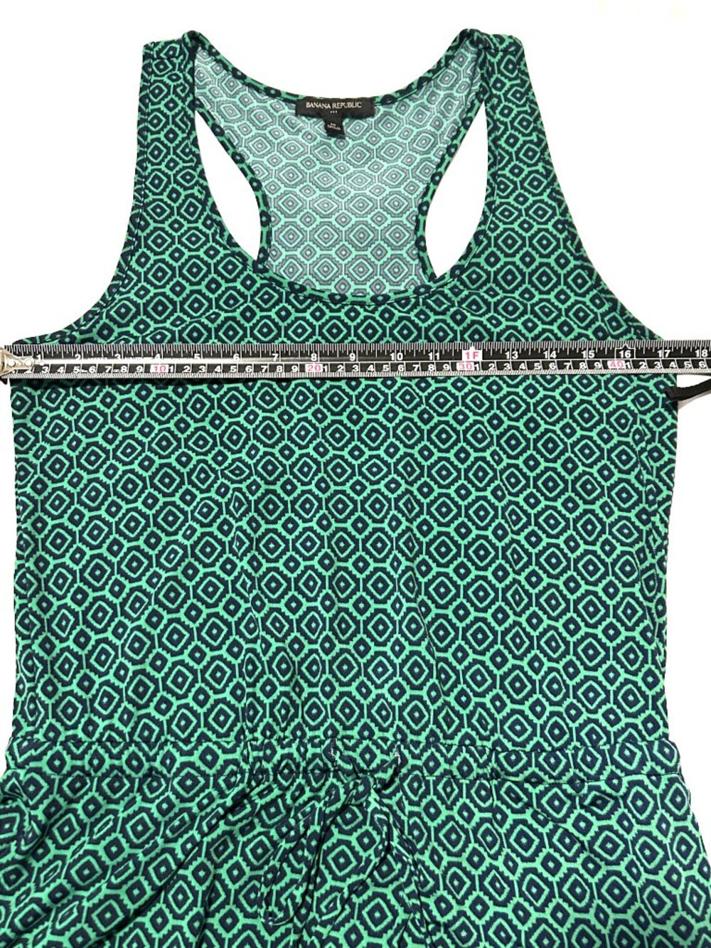 Banana Republic Factory green geometric maxi dress, size M - Picture 4 of 6